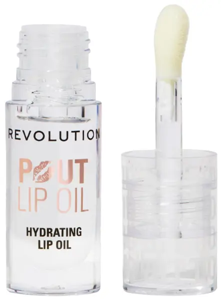 Makeup Revolution Ulei de buze hrănitor Pout Lip, Lychee Clear, 3 ml