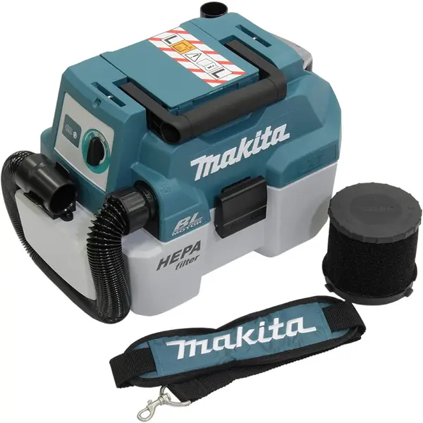 Makita Aspirator Makita DVC750LZX3, fara fir, uscat/umed, 18V, 7.5L praf, 4.5L lichide, 50W