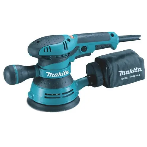 Makita Masina de slefuit orbitala Makita BO5041, 300 W, 125 mm diametru disc, 4000-10000 oscilari/min, 2 m lungime cablu alimentare, Negru-Albastru