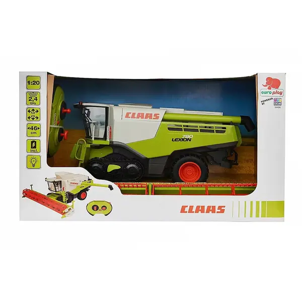 MALIK Combina cu telecomanda MALIK Happy People Claas Lexion 780 Combine, 2.4 GHz, Scara 1:20, Faruri functionale
