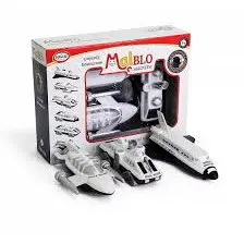 MALIK Jucarie modulara Malik MalBlo Magnetic Space Vehicles, sistem magnetic, 9 piese, vehicule spatiale