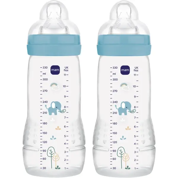 MAM Easy Active™ Baby Bottle biberon pentru copii 4m+ Blue 2x330 ml