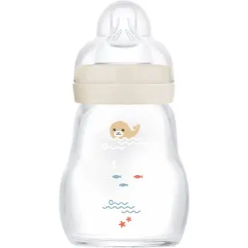 MAM Feel Good Glass Baby Bottle biberon anticolici, din sticlă