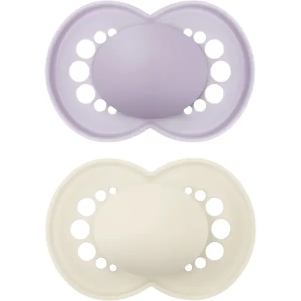 MAM Original 16m+ suzetă Purple/ Beige 2 buc