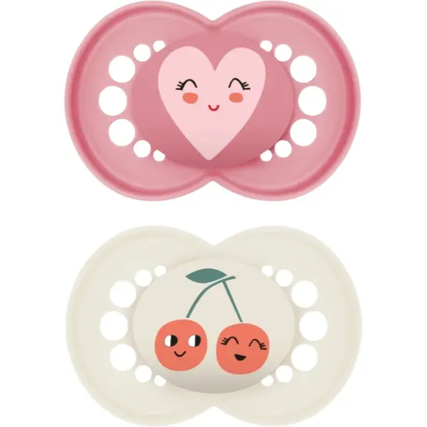 MAM Original 6+ months suzetă Pink/ Beige 2 buc