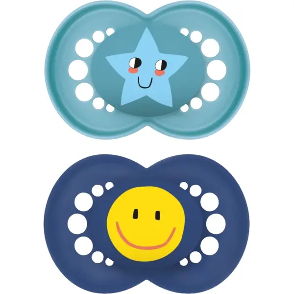 MAM Original 6+ months suzetă Turquoise/ Dark Blue 2 buc