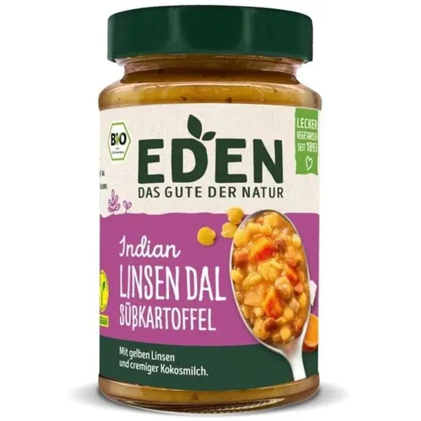 Mancare din Linte cu Cartofi Dulci in Stil Indian Bio, Eden, 400 g
