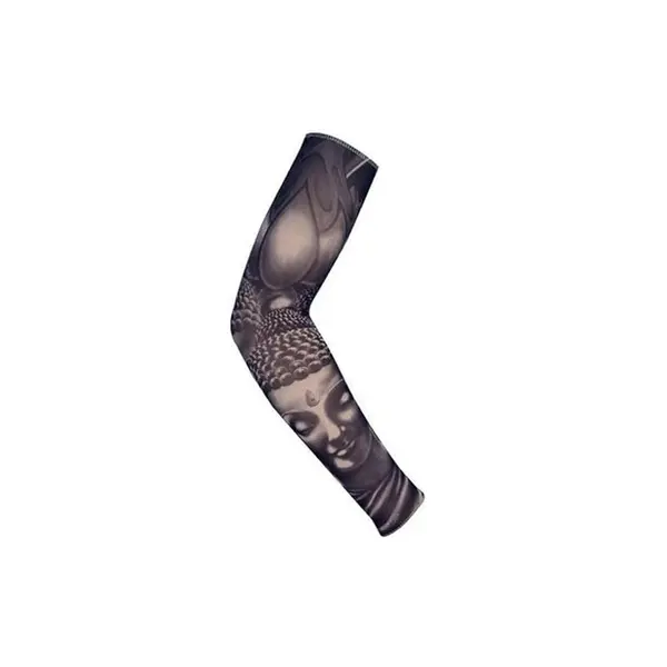 Maneca Tatuaj, Zamo®, Gray Buddha, Material Sintetic si Elastic, 39x8cm, Marime Universala