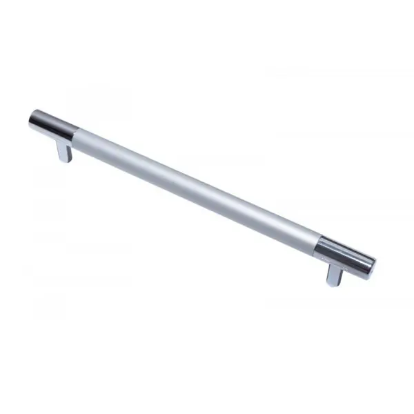 Maner Cilindric Model Cr-Sat, 128 mm, Finisaj Aluminiu/Crom Lucios