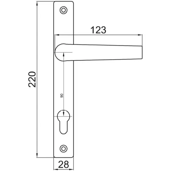 Maner cu Sild Alb, Y 90, Termopan, V T130+2M5X80, GMS