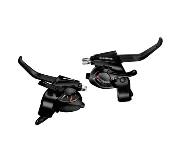 Maneta Schimbator Frana Shimano St-Ef41, 6X3 Vit., 2 Degete, Pt. V-Brake, Cabluri Schimbator Frana Lungime Standard, Negru, Ambalat Ind.