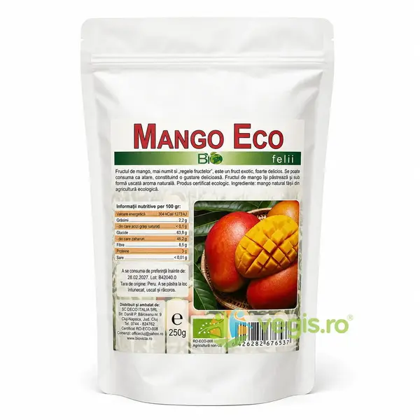 Mango Felii Deshidratate Ecologic/Bio 250g