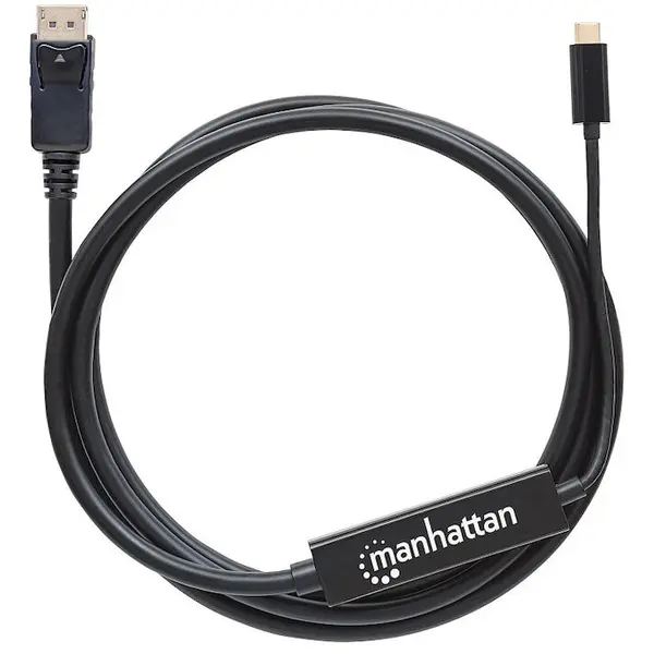 MANHATTAN Adaptor Manhattan 152464, USB-C - DisplayPort, Tata/ Tata, 2m, Modul DP Alt, Negru