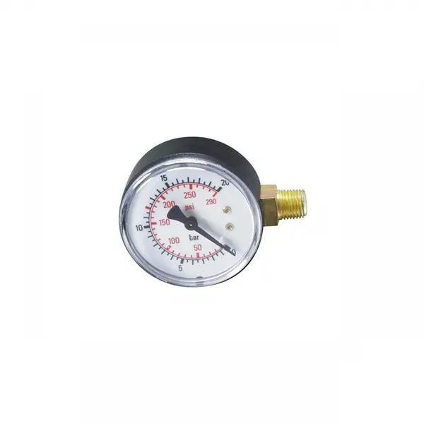 Manometru diametru 63 mm, 20 bar, cu racord lateral 1/4", FIAC Italy