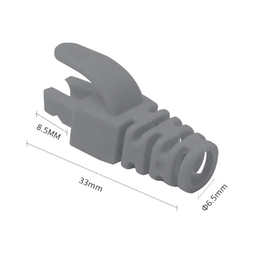 Manson pentru mufă RJ45, gri, set 100 bucăți, ASYTECH RJ45-CAP-GY