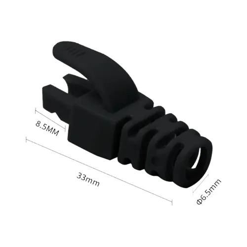 Manson pentru mufă RJ45, negru, pachet 100 bucăți, ASYTECH Networking RJ45-CAP-BK