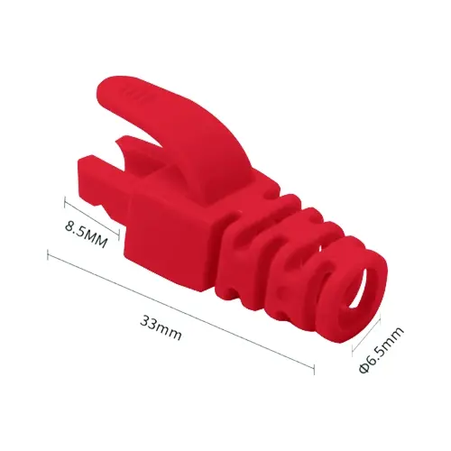 Manson pentru mufă RJ45, roșu, set 100 bucăți, ASYTECH RJ45-CAP-RD