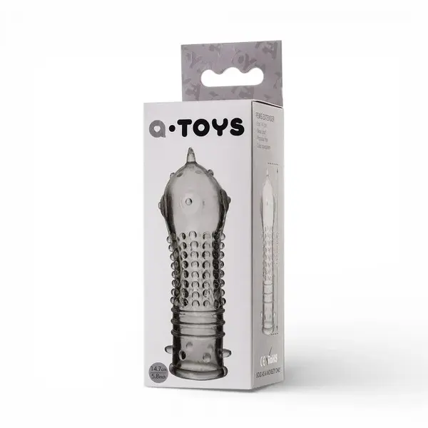 Manșon pentru penis A-TOYS Dond, pentru îngroșare și stimulare intensă, texturat, cu striații, transparent, 14.5 cm