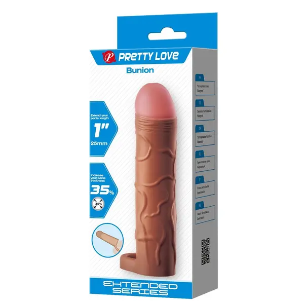 Manson pentru penis Pretty Love – Bunion, TPR, culoare maro, 16.5 cm