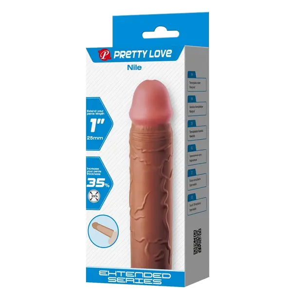 Manson pentru penis Pretty Love - Nile, din TPR, realist, culoare naturală, 16.5 cm