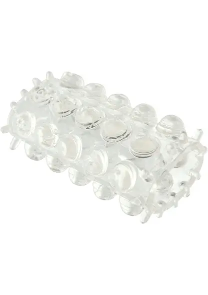 Manșon pentru penis TOYJOY – Power Stretchy Sleeve, stimulare dublă, material flexibil TPE, transparent