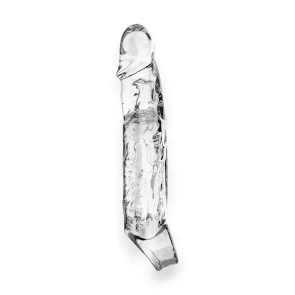 Manșon realist Get Real by TOY JOY, lungime 19 cm, din material moale TPE, transparent