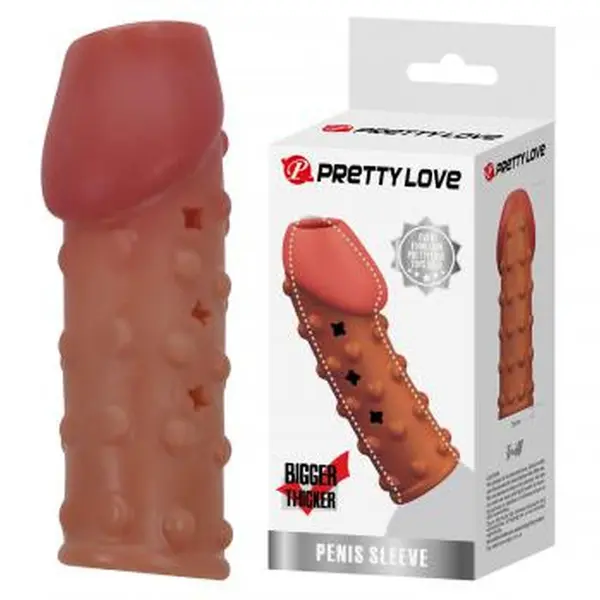 Manson realist Pretty Love, TPR moale, stimulare intensă cu noduli, waterproof, culoare naturală, 19.8 cm