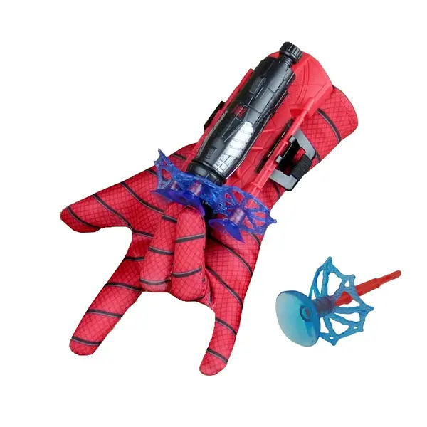 Manusa Spiderman pentru copii DEPOX , cu patru ventuze, rosie, marime universala