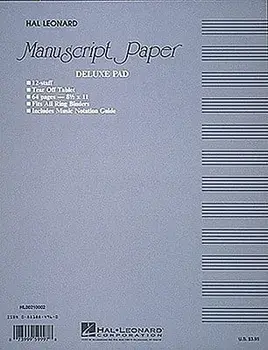 Manuscript Paper (Deluxe Pad)(Blue Cover), Paperback/Hal Leonard Corp