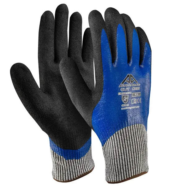 Manusi anti-taiere D tricotate dubla imersie nitril Active Gear Marime 9 Manusi anti-taiere D tricotate dubla imersie nitril Active Gear Marime 9