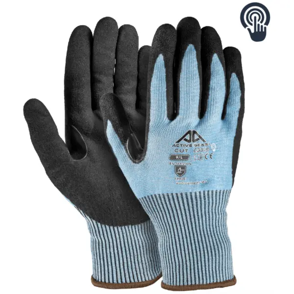 Mănuși anti-tăiere E palmă imersată nitril sandy Active Gear mărimea 9 Mănuși anti-tăiere E palmă imersată nitril sandy Active Gear mărimea 9