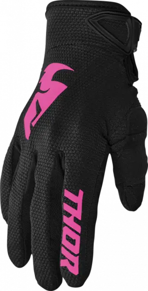 Manusi atv cross dame Thor Sector, culoare negru roz, marime XL