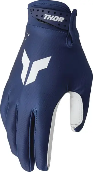 Manusi atv cross Thor Launchmode Navy, culoare albastru alb, marime 2XL
