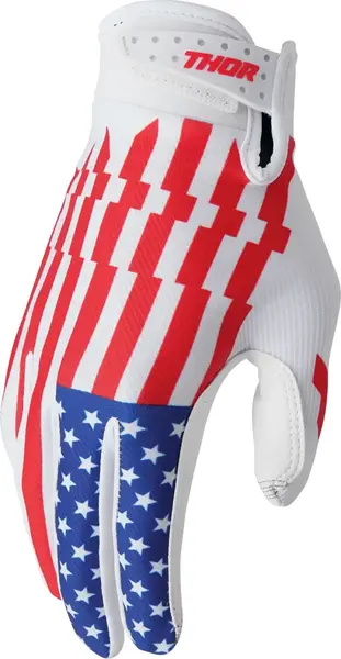 Manusi atv cross Thor Launchmode Patriot, culoare rosu albastru, marime 2XL