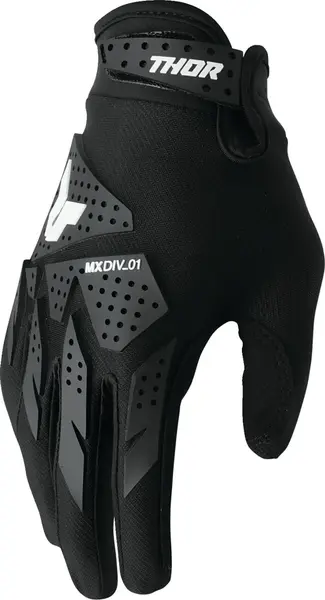 Manusi atv cross Thor Launchmode XP, culoare negru alb, marime S