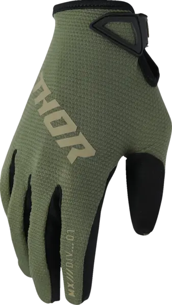 Manusi atv cross Thor RideMode Static, culoare army negru, marime S