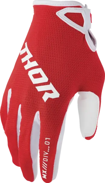 Manusi atv cross Thor RideMode Static, culoare rosu alb, marime XL