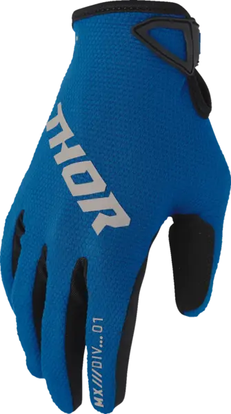 Manusi copii atv cross Thor LaunchMode Static, culoare albastru, marime YS