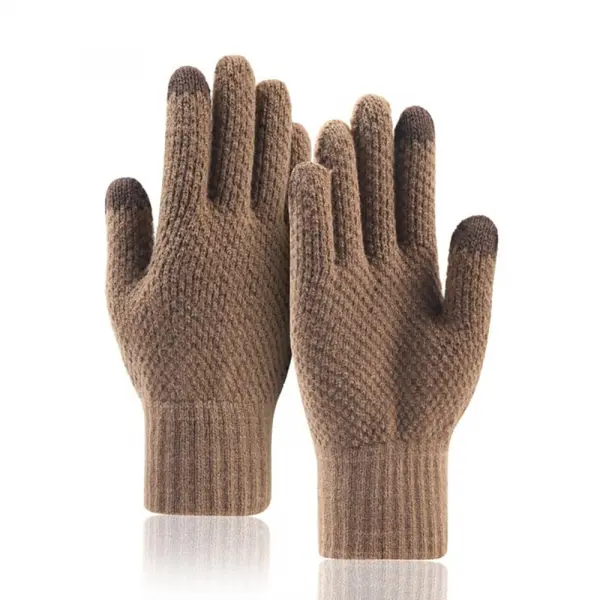 Manusi De Iarna Tactile Barbati Techsuit ST0013, Marime 22cm, Maro