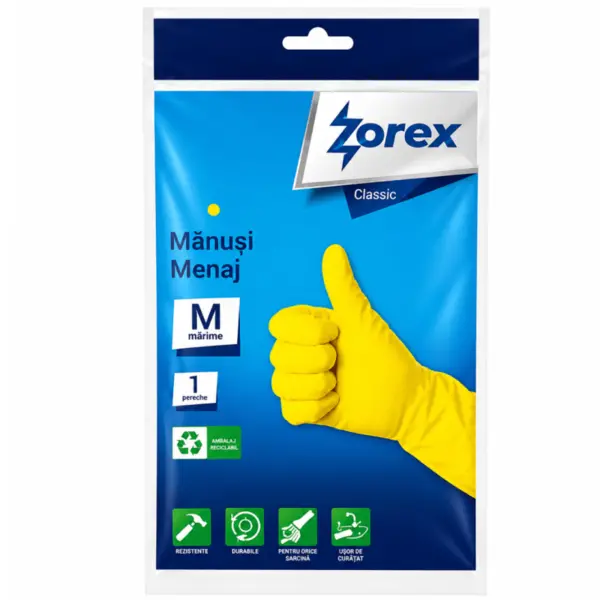 Manusi de menaj cauciuciucate Clarina M Manusi de menaj cauciuciucate Zorex M