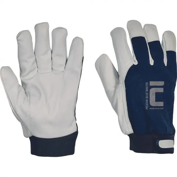 Manusi de protectie Cerva PELICAN BLUE WINTER, piele capra 9, BLEUMARIN