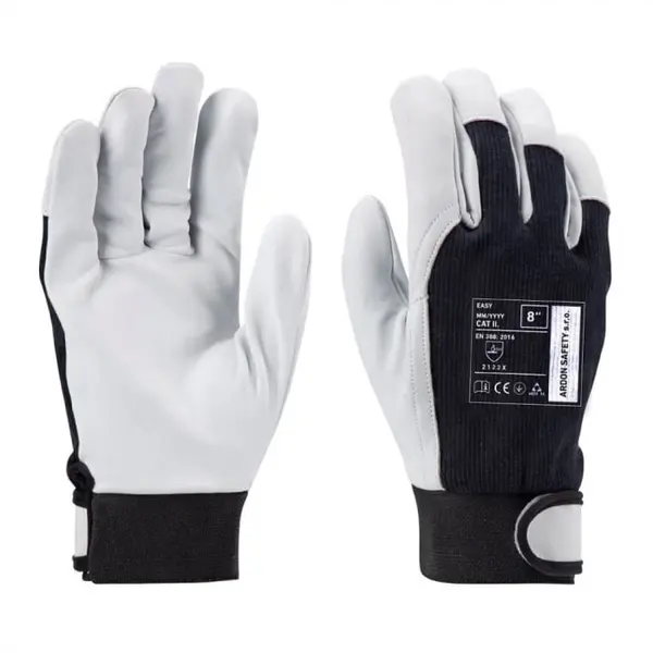Manusi de protectie din piele de oaie Easy cu manseta velcro 10
