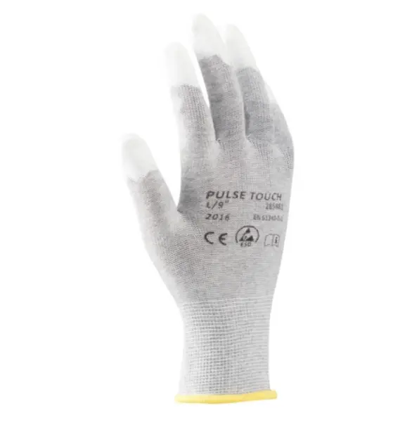 Manusi de protectie statica Ardon PULSE TOUCH ESD, culoarea gri, cu poliuretan la degete 10, GRI