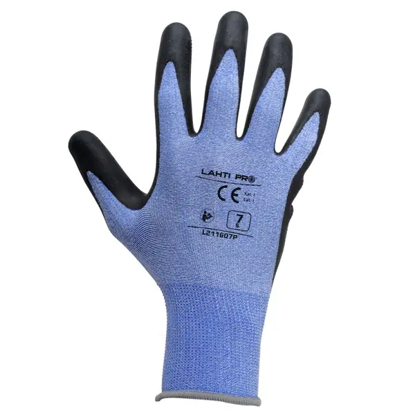 Manusi latex cu poliester elastic Lahti PRO L211610K, marimea 10/XL, palma acoperita cu latex poros