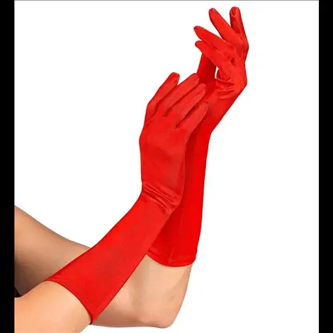 Manusi lycra satin rosii