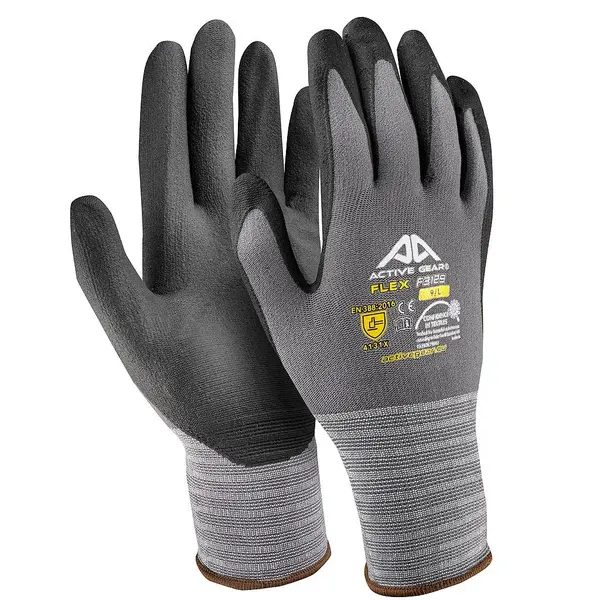 Mănuși montaj nylon/spandex palmă imersată microspumă nitril Active Gear Mănuși montaj nylon/spandex palmă imersată microspumă nitril Active Gear marimea 6