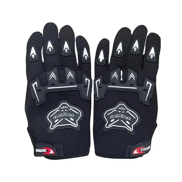 Manusi Moto ATV Bicicleta FIXATO, Cu Protectie Avansata, Anti-Alunecare, Touchscreen, Respirabile, Rezistente la Socuri si Abraziune, Unisex, Negru