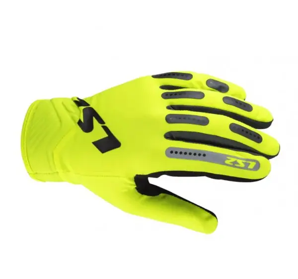 Manusi moto, LS2 Bend Man, marime S, culoare galben, lycra, piele intoarsa artificiala si neopren