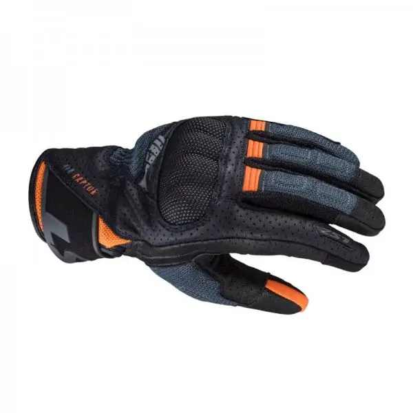 Manusi moto piele textil LS2 Air Raptor, culoare negru portocaliu, marime S