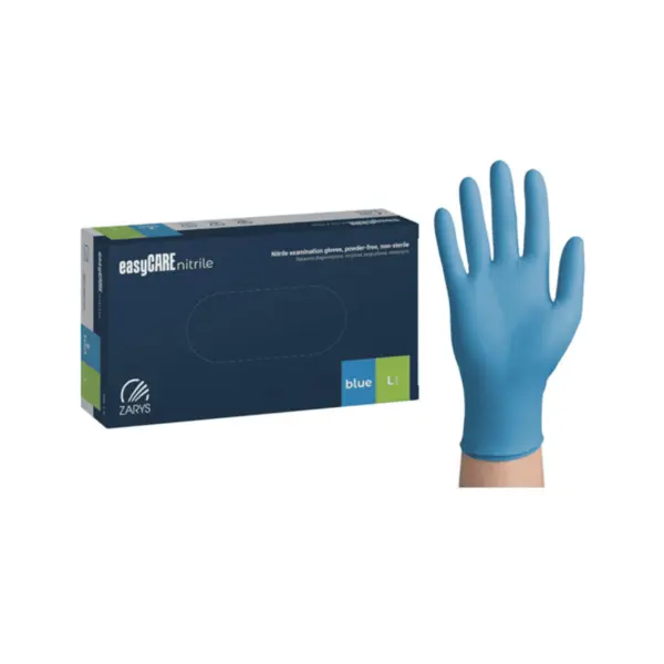 Manusi Nitril Nepudrate EasyCare 100 Buc Marime L Albastru - Everin